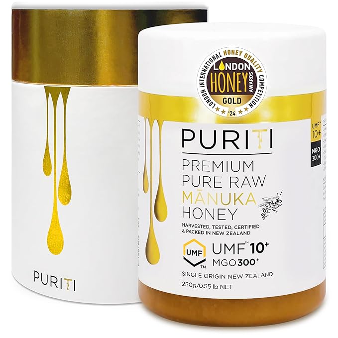 PURITI Manuka Honey MGO 300+ / UMF 10+ | 100% Pure Genuine Raw Manuka Honey | 8.8 Oz / 250g | Harvested Tested Certified and Packed in New Zealand
