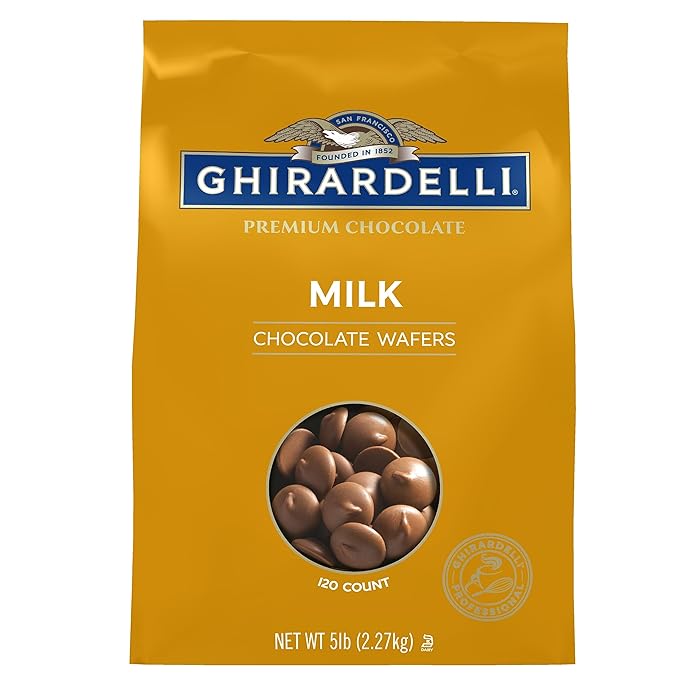 Ghirardelli Chocolate Company Milk Chocolate Wafers 5lb (Pack of 2)
