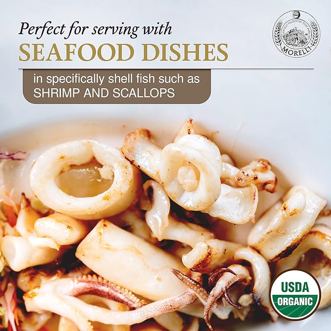 Morelli Squid Ink Pasta Linguine- Organic Italian Pasta - Black Pasta Noodles - Durum Wheat Semolina &amp Squid Ink Pasta Fusilli (Rotini) - Organic Italian Pasta - Black Pasta Noodles