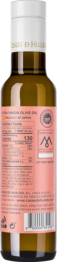 Casas De Hualdo Cornicabra Extra Virgin Olive Oil Imported From Spain (250 ML Pack of 6)