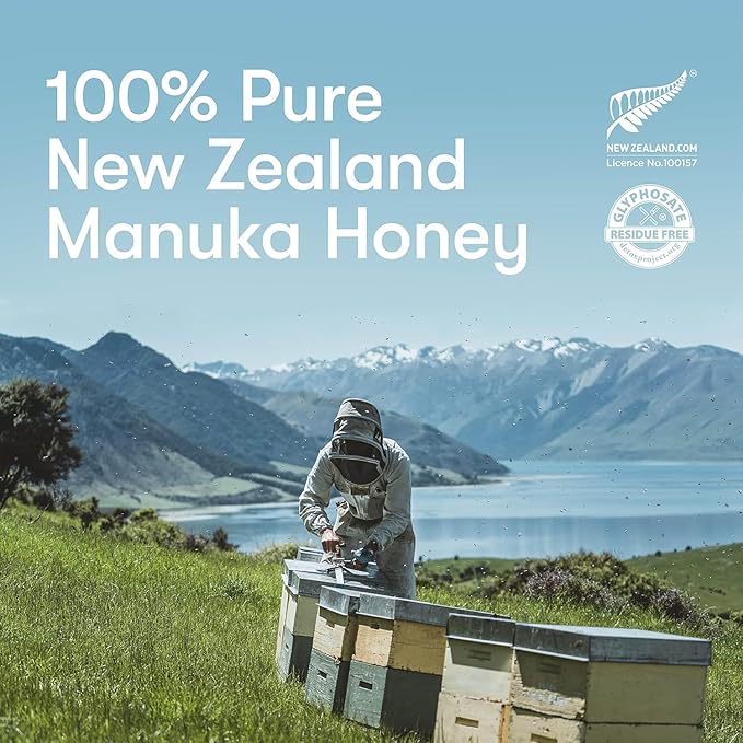 New Zealand Honey Co. Raw Manuka Honey UMF 10+ | MGO 263+ 17.6oz / 500g | Organic Medical Grade Manuka Honey for Daily Wellness Skin Care &amp Dogs
