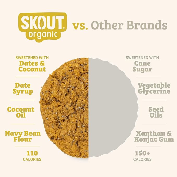Skout Organic Lemon Poppyseed Soft Baked Cookie (3 Pack) | Soft Baked Cookies | Plant-Based | Vegan | Gluten Dairy &amp Soy Free