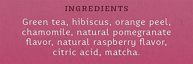 Stash Tea Pomegranate Raspberry &amp Matcha Green Tea - Caffeinated Non-GMO Project Verified Premium Tea with No Artificial Ingredients 18 Count (Pack of 6) - 108 Bags Total