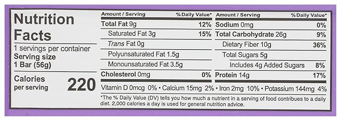 Aloha Chocolate Fudge Brownie Protein Bar Plant Based Non GMO 1.98 Ounces (Pack Of 12)