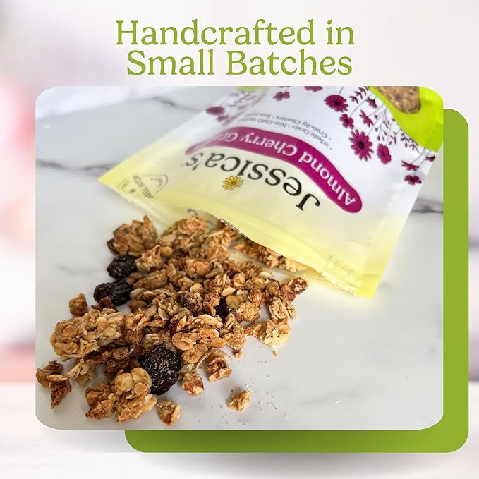 Jessica’s Almond Cherry Granola - Handmade Non-GMO Gluten-Free Whole Grain 11oz (3 Pack)