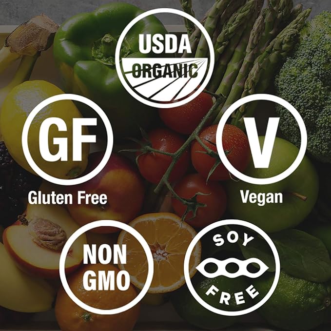 Orgain Organic Vegan Meal Replacement Protein Powder Creamy Chocolate Fudge (2.03lb) Organic Greens Powder + 50 Superfoods (0.62lb) Bundle