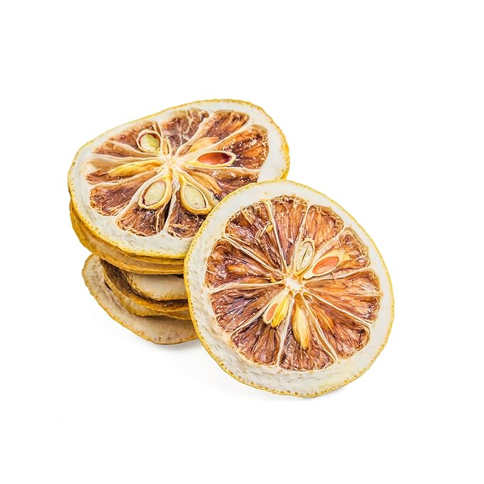 Alibu - Dried Meyer Lemon Slices 8.81 oz (250g) approx. 4 cm Diameter &amp 120 slices – 100% Natural Healthy Snack No Added Sugar Rich in Vitamin C for Cocktails Crafts Candles