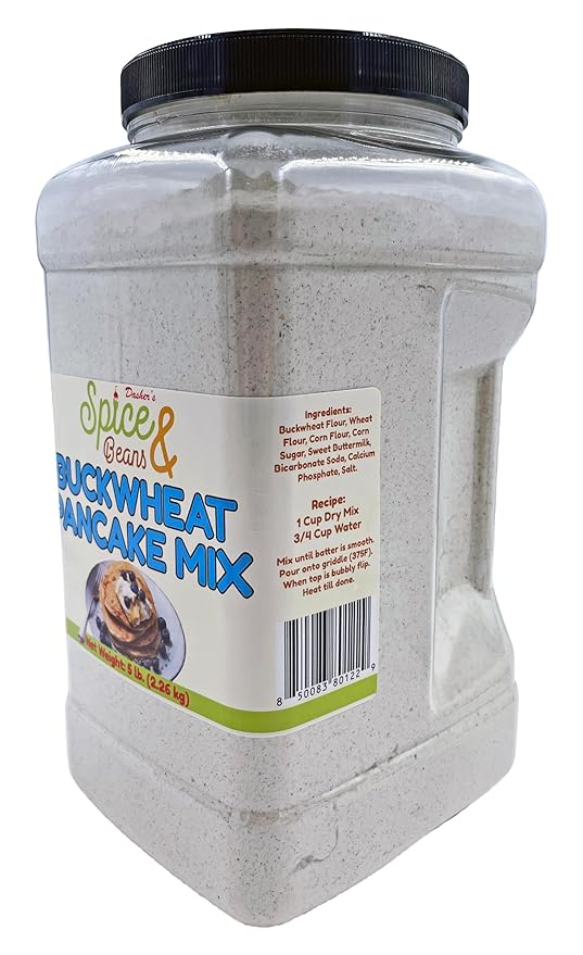 Buckwheat Pancake Mix | Earthy and Nutty Flavor | By Dasher's Spice &amp Beans | 5 lb.