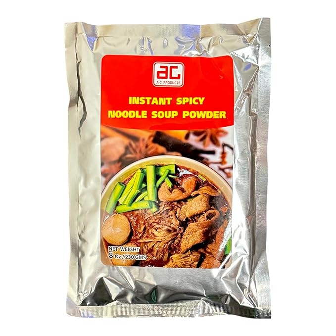 AquaNation Listing For A.C. Products Instant Spicy Noodle Soup Powder [ผงปรุงก๋วยเตี๋ยวเรือสำเร็จรูป] 8oz (230g) – Authentic Thai Boat Noodle Seasoning – Quick &amp Easy Preparation – Bold Flavor – I
