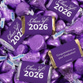 496 Pcs Purple Graduation Candy Party Favors Assorted Wrapped Miniatures &amp Purple Kisses (6.1 lbs Approx. 496 Pcs)