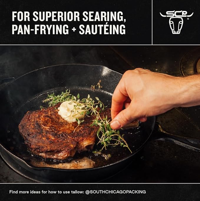 South Chicago Packing 100% Pure Wagyu Beef Tallow 42 Ounces – Paleo &amp Keto Friendly Cooking Fat for Searing Sautéing &amp Frying