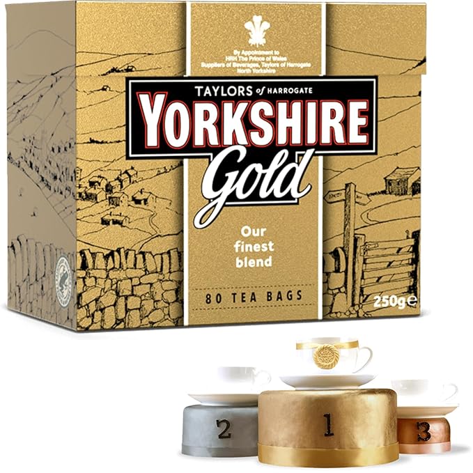 Taylors of Harrogate Yorkshire Gold Individually Wrapped Tea Bags 200 Count. (Pack of 2)