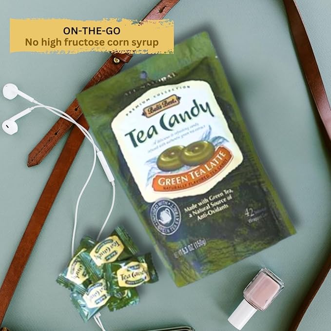 Bali's Best Green Tea Latte Candy 5.3 Oz (Pack of 12) Individually Wrapped Hard Candy Made with Real Tea with Natural Antioxidants Halal
