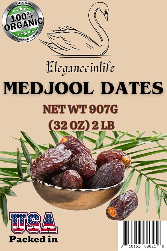 Eleganceinlife MEDJOOL DATES NET WT 907G (32 OZ) 2 LB