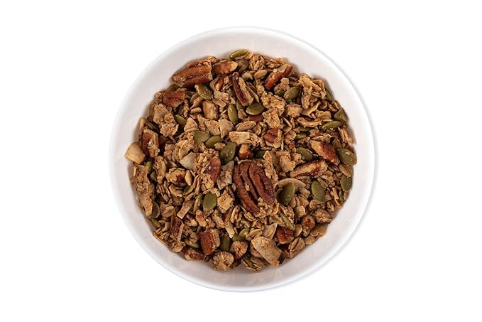 Liv Gourmet Pecan Maple Granola - 8oz (Pack of 2) | Healthy Nutrient-Dense Snack Breakfast Cereal | 1:1 Nut-to-Oat Ratio | Non-GMO Low Sugar Vegan | Organic Oats No Artificial Ingredients No See