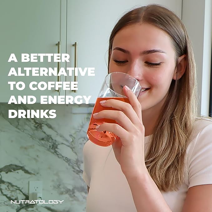 Yerba Mate Instant Tea Powder - 3-In-1 Super Drink - Clean Energy - Formulated With Nootropics To Boost Focus &amp Clarity - With Prebiotics &amp Probiotics To Boost Gut Health | Peach Pomelo - 30 S