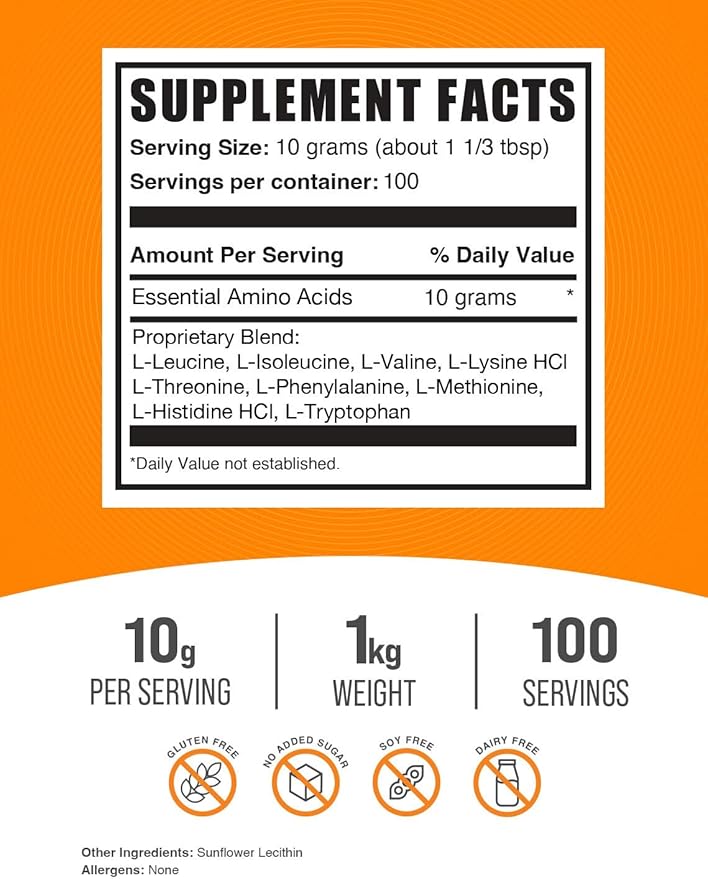 BULKSUPPLEMENTS.COM EAA Powder 1kg + Whey Protein Concentrate 1kg Bundle