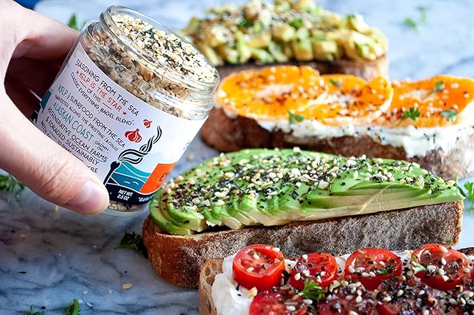Barnacle Foods Kelp Seasoning Variety Pack | 2.5 oz. | Everything Bagel &amp Furikake Rice Seasoning | Great Spice for Cooking Meals &amp Snacks | Made in Alaska | 2 Pack