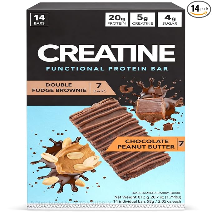 Jimmy Creatine Functional Protein Bar 14 ct Bars 5 g Creatine 20 g Protein Variety Pack