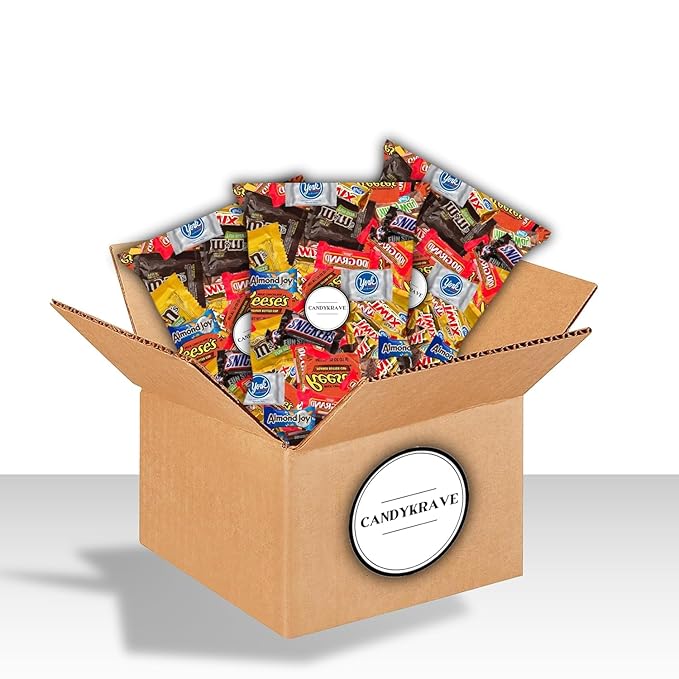 CandyKrave Assorted Chocolate Candy Variety Pack - 2 lbs Fun Size Chocolate Assortment - Individually Wrapped Bulk Chocolate Candy Mix - Delicious Sweets for Kids Adults Pantry Office &amp Birthda