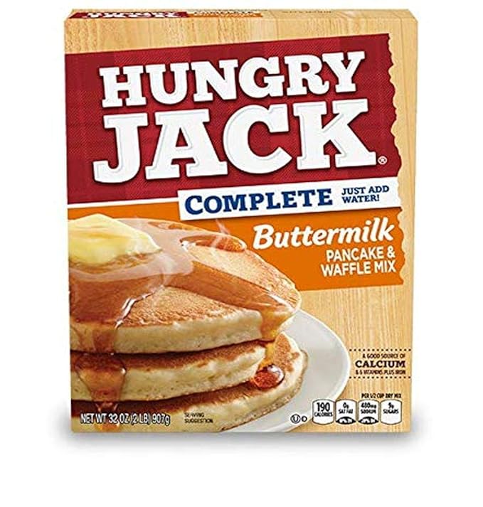 Hungry Jack Complete Buttermilk Pancake and Waffle Mix 32 Ounce (Pack of 6)