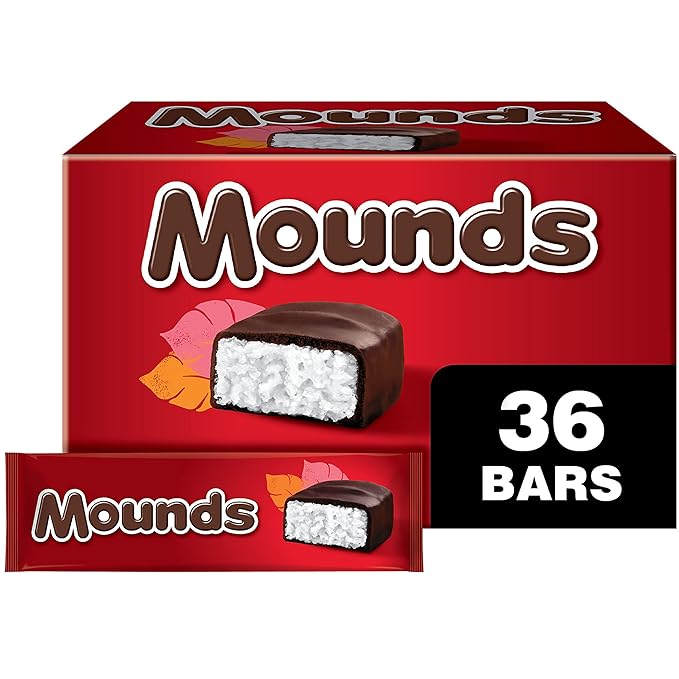 MOUNDS Dark Chocolate and Coconut Candy Bars 1.75 oz (36 Count)