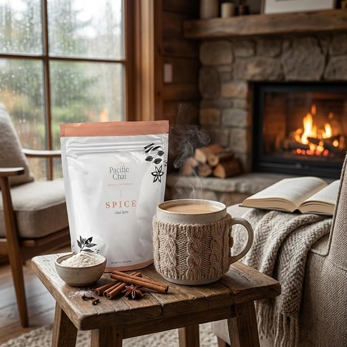 Pacific Chai Spiced Chai Latte Mix Instant Chai Tea Latte Drink Mix Gluten Free Kosher Certified Powder Beverage Café Style Chai Latte 3 LB (Pack of 2)