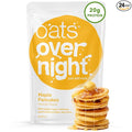 Oats Overnight - Maple Pancakes - Vegan 20g Protein High Fiber Breakfast Shake - Gluten Free Non GMO Oatmeal (2.5 oz per meal) (24 Pack)