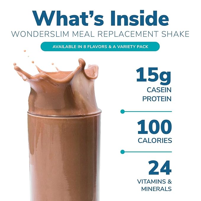 Wonderslim Meal Replacement Shake Bundle Mocha Cream &amp Chocolate Salted Caramel