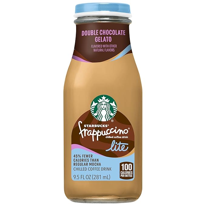 Starbucks Frappuccino Lite Chocolate Gelato 9.5 Fl Oz Bottles (Pack of 12)