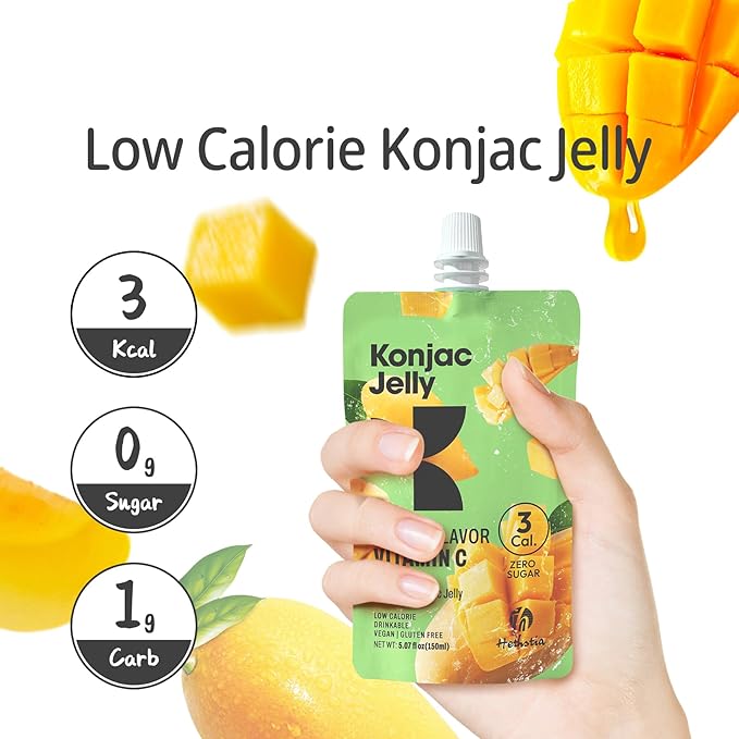 Hethstia High-Protein Ramen Variety Pack 6-Pack and Konjac Jelly-Mango Flavor Drinkable Snack 10-Pack Squeeze Pouches