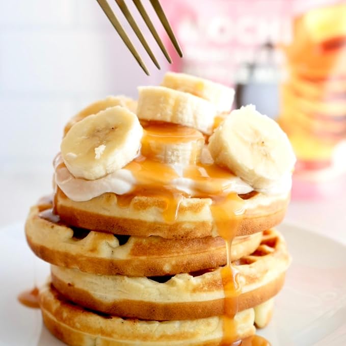 Mochi Foods Banana Macadamia Pancake and Waffle Mix Premium Rice Flour Based Gluten-Free Natural Flavor 2.2 Pounds