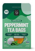FGO Organic Peppermint Tea 100 Count Eco-Conscious Tea Bags Caffeine Free Packaging May Vary (Pack of 1)