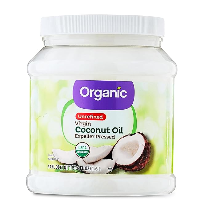 Organic Unrefined Virgin Coconut Oil with No Artificial Flavors or Preservatives (54 Fl Oz)