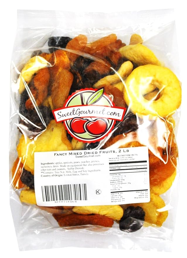 Fancy Mixed Dried Fruits (2 lb Mixed Fruits)