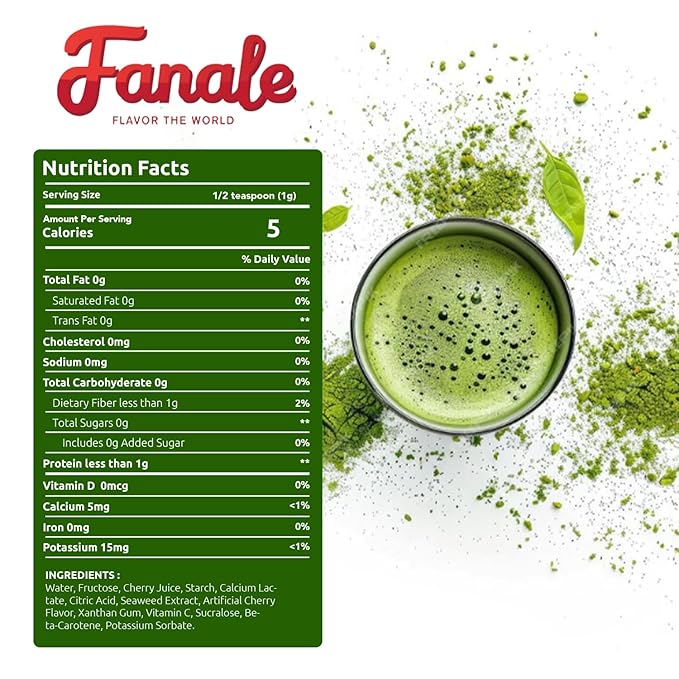 Fanale Premium Japanese Pure Matcha Bubble Tea Flavoring Powder | Perfect for Baking Smoothies Desserts and Drinks | Instant Flavoring Powder for Boba Milk Tea - 2.2 Pounds (Pack of 1).