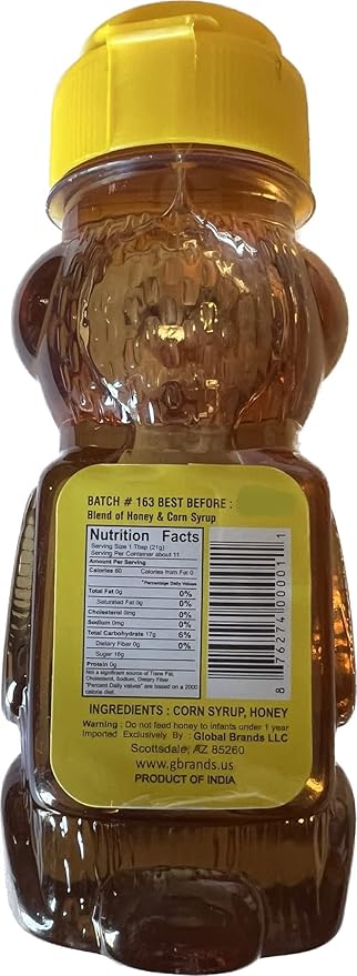 Global Brands 8 oz Little Bear Blend Honey Syrup (Pack of 24)