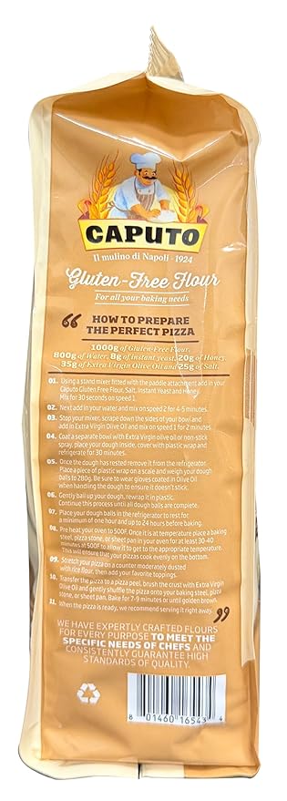 Antico Molino Napoli Antimo Caputo Pizza Flour Gluten Free 2.2 Pound (Pack of 2)