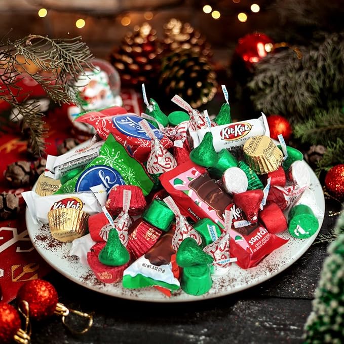 Christmas Chocolate Mix - 5lb Bulk Pack of Christmas Candy Individually Wrapped Ideal for Candy Stocking Stuffers Perfect Chocolate Candy for Chocolate Lovers.
