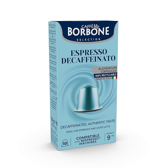Caffè Borbone Decaffeinated Aluminum Capsules Compatible with Nespresso Original Machines Medium Roast 100 Count