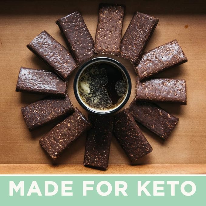 KETO BARS : The Original High Fat Low Carb Ketogenic Bar. Gluten Free Homemade with simple ingredients. [Chocolate Peanut Butter 10 Pack]