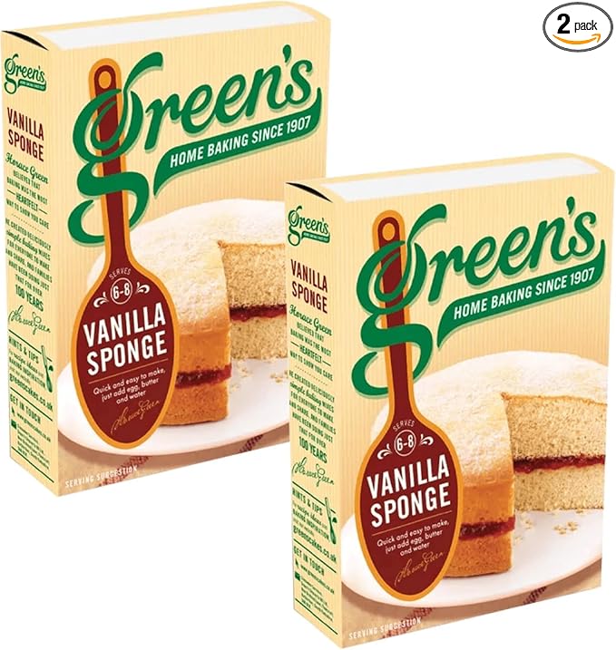 Green Vanilla Sponge Mix 221g Pack of 2