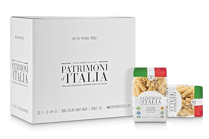 Patrimoni d'Italia Rigatoni 1 Pound (Pack of 12)