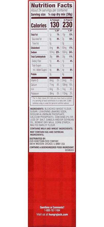 Hungry Jack Original Pancake and Waffle Mix 32 Ounce (Pack of 6)