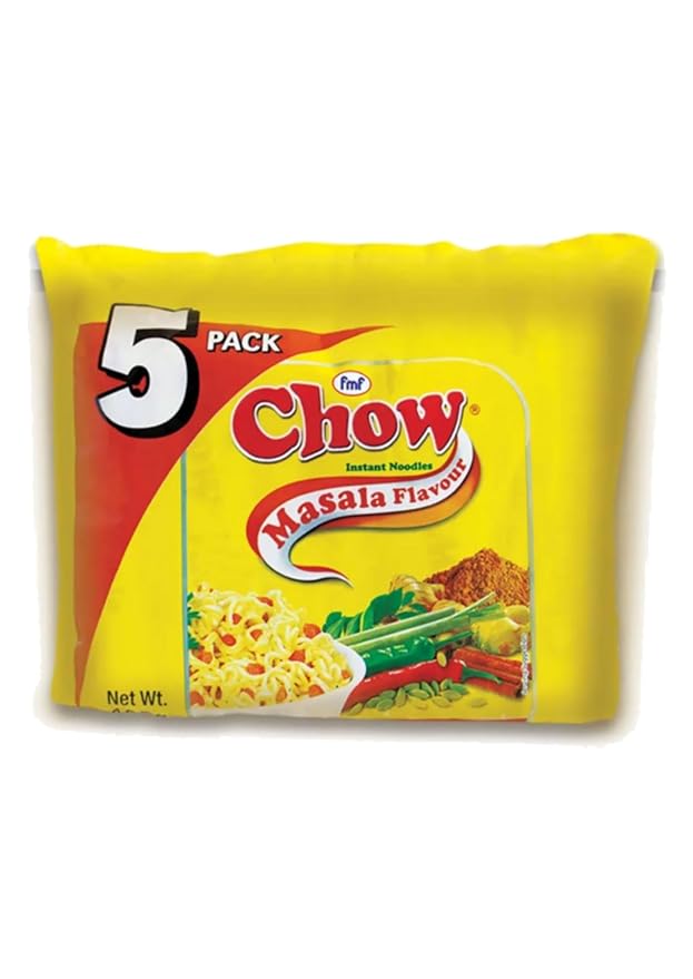 Instant 2 Minute Chow Noodles - CURRY Flavor with Seasonings (2x 5 PACKS) So Delicious Meal Mild Spicy Curry Noodles
