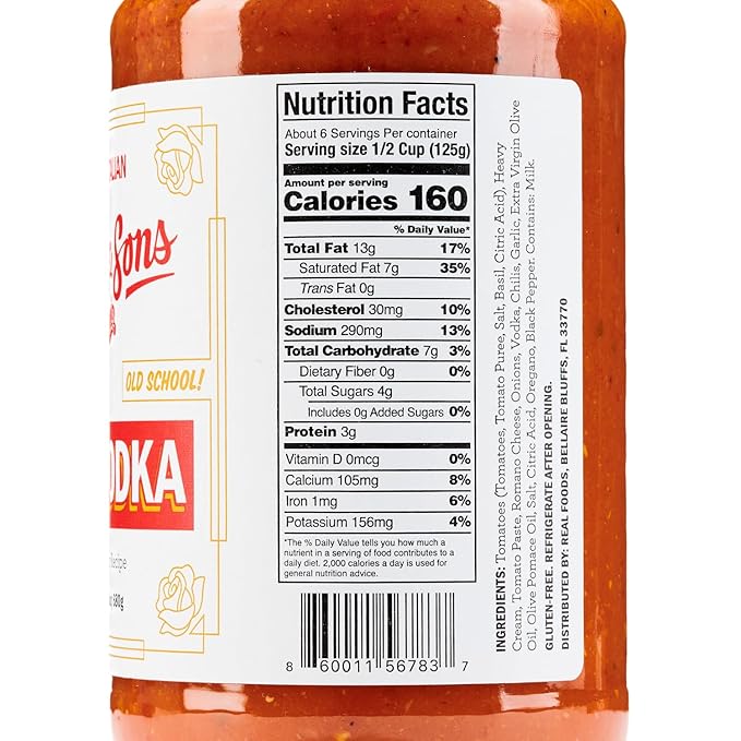 Arthur and Sons Spicy Vodka Sauce - Creamy Italian Recipe with a Kick Premium Quality All-Natural Ingredients Non-GMO Gluten-Free Perfect for Pasta Pizza and Cooking - 2 Pack (48oz)