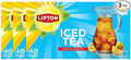 Lipton Unsweetened Family Size Iced Tea Bags Zero Calorie Black Tea 48 Tea Bags (Pack of 3 Total 144 Tea Bags)