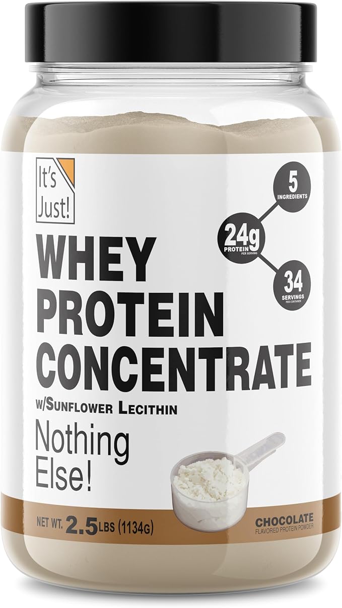 It's Just! Pea Protein Isolate Plant Based Premium Quality Gluten Free Vegan Keto Friendly Product of Canada Packaged in USA (2.5 Pound Chocolate)