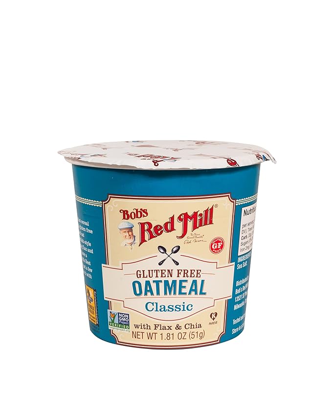 Bob's Red Mill GF Oatmeal Cup Classic 1.81 Ounce Cup (Pack of 12) - Non-GMO Vegan Whole Grain Kosher