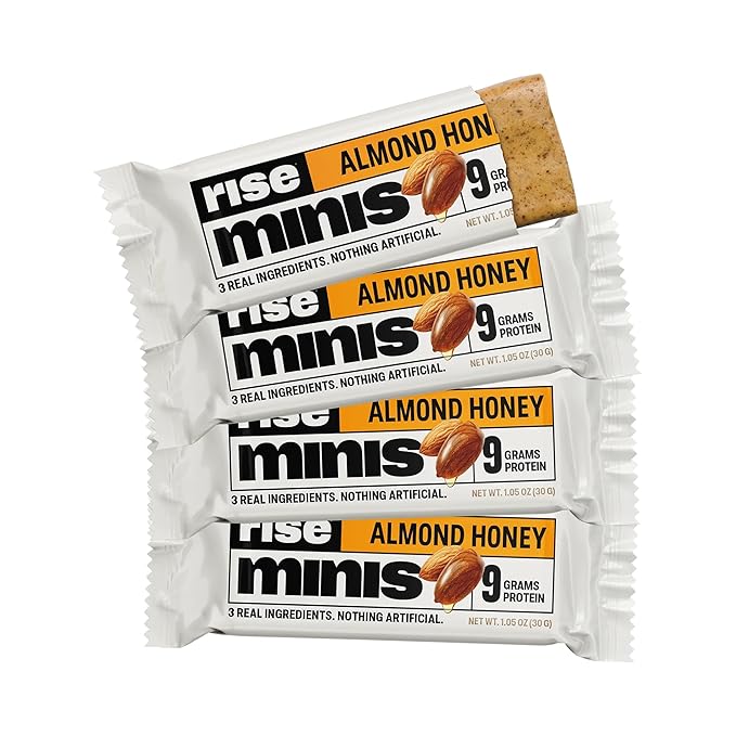 Rise Bar Rise Minis Mini Protein Bars Almond Honey 24 Snack-Size Protein Bars 1.05 oz (30 g) Each